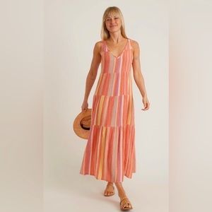 Marine Layer Corinne Stripped Cotton Midi Dress NWOT Medium